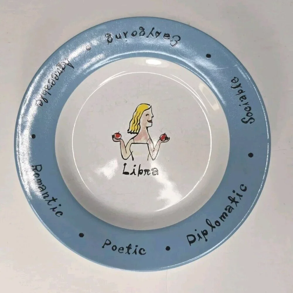 POTTERY BARN Ceramic Libra Zodiac What's Your Sign 8